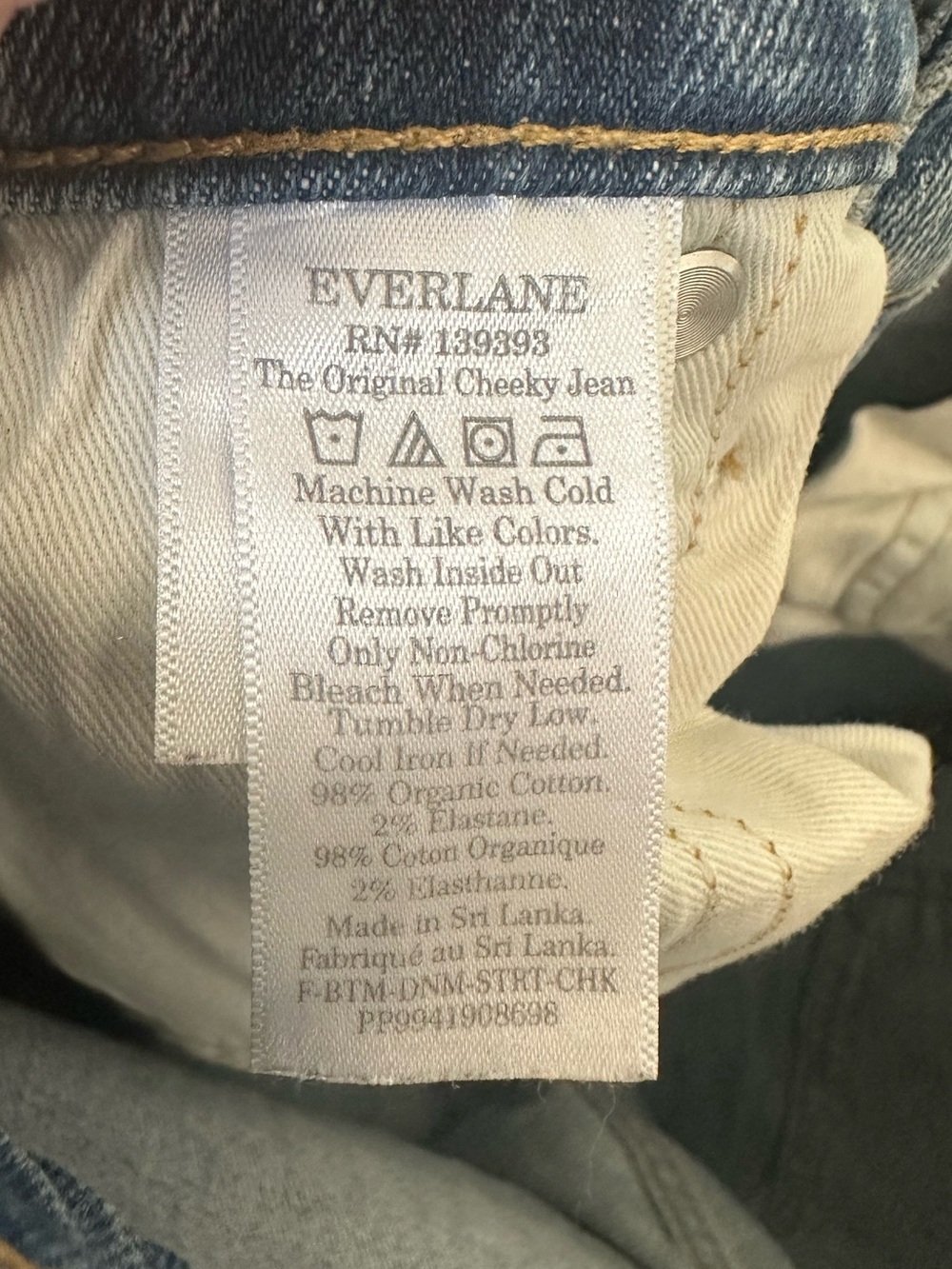 Everlane The Original Cheeky Jean Straight Leg Organic Cotton Jeans Capsule - Picture 8 of 12